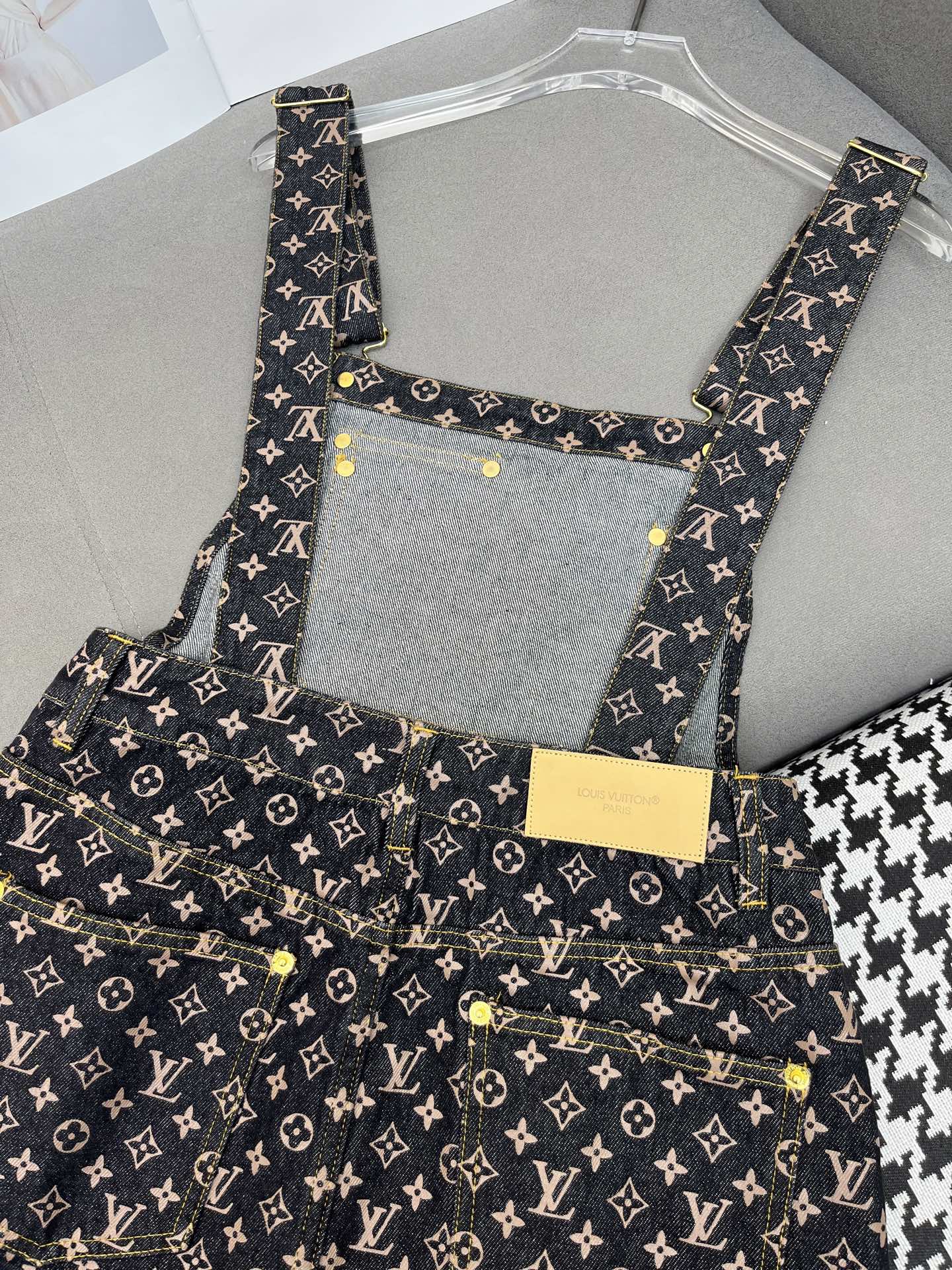 LOUIS VUITTON LV NEW DENIM OVERALL DRESS 269064