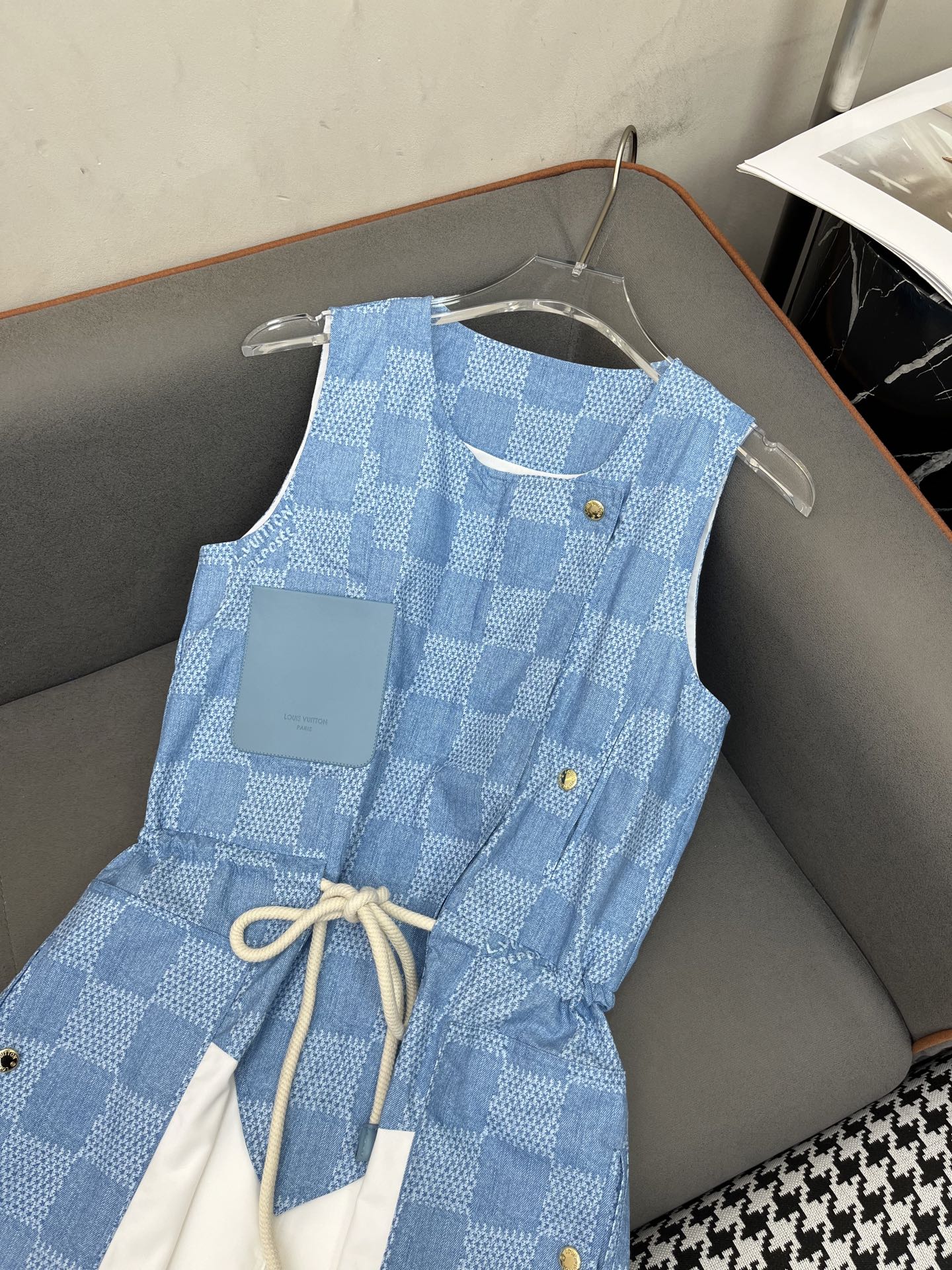 LOUIS VUITTON LV TANK DRESS BLUE 25S IN POLYESTER 266630