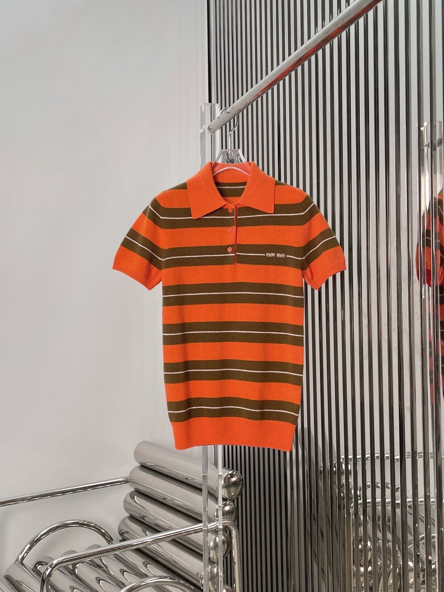MIUMIU KNIT POLO SHIRT STYLE 779