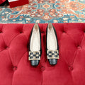 TROMPETTE BALLERINAS IN BLACK SHINY CALFSKIN