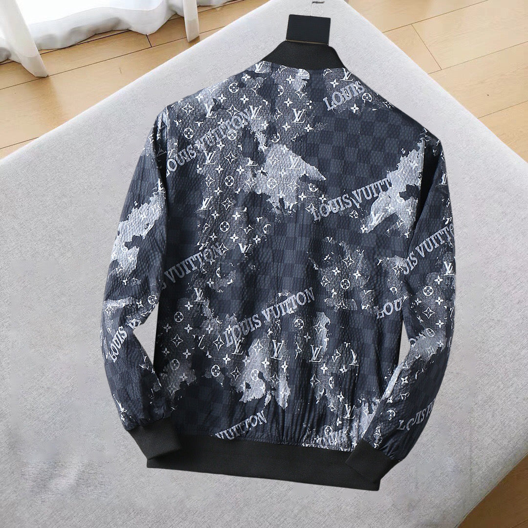 LOUIS VUITTON LV NAVY BLUE MONOGRAM AND DAMIER JACKET 239046