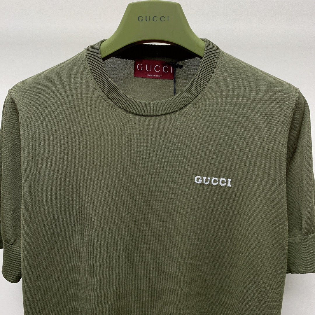 GUCCI SHORT-SLEEVE KNIT TOP 271725