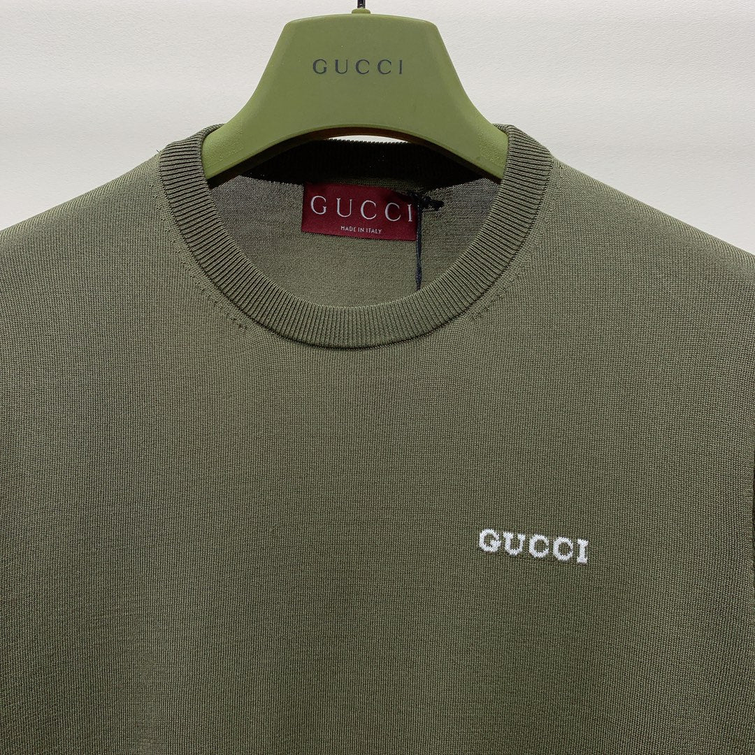 GUCCI SHORT-SLEEVE KNIT TOP 271725