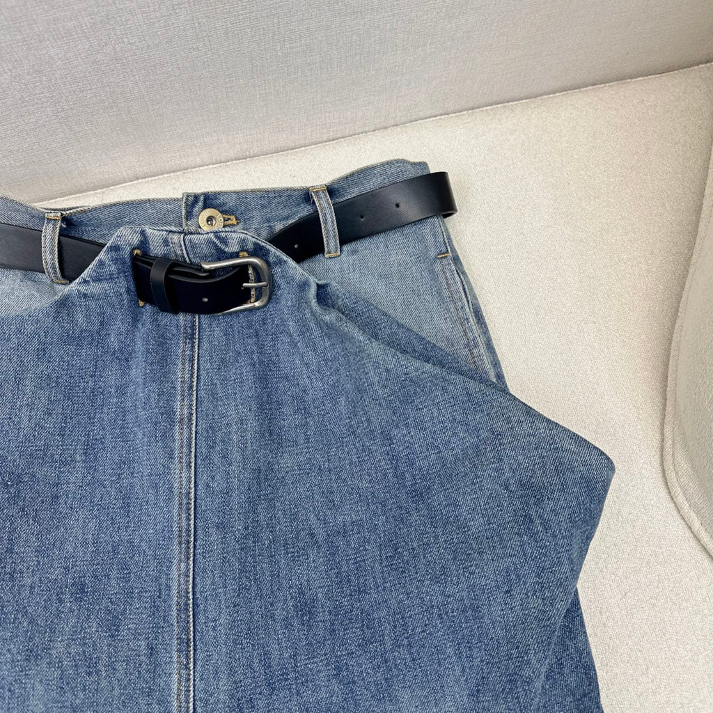 Loewe 25 Straight Jeans Blue Denim Cotton