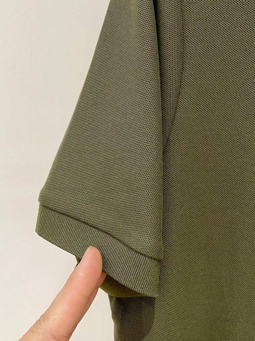 LOUIS VUITTON LV POLO SHIRT IN ARMY GREEN MESH BEADED COTTON FABRIC 238855