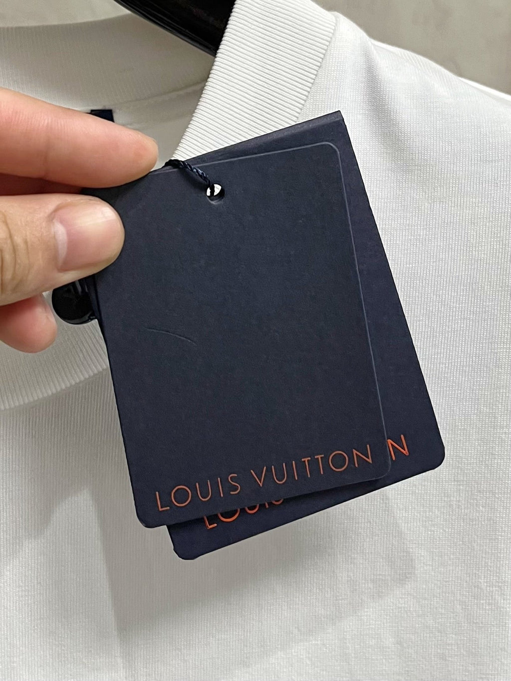 LOUIS VUITTON LV T-SHIRT IN WHITE COTTON LOGO PRINT 238865