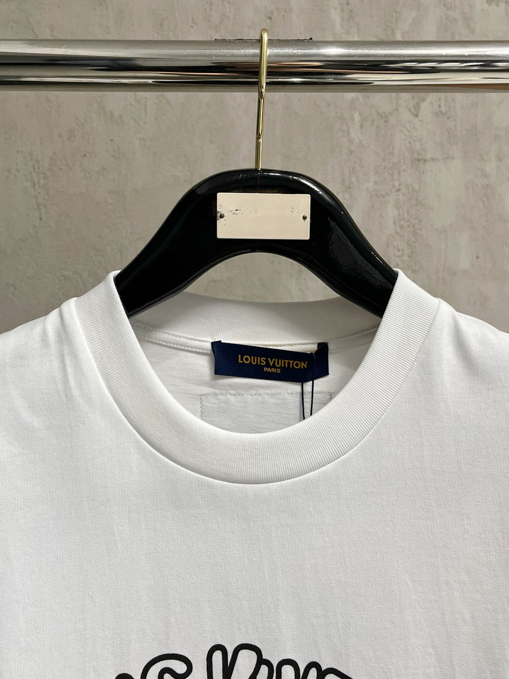 LOUIS VUITTON LV T-SHIRT IN WHITE COTTON LOGO PRINT 238865
