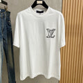 LOUIS VUITTON LV WHITE COTTON T-SHIRT EMBROIDERED LOGO 238861