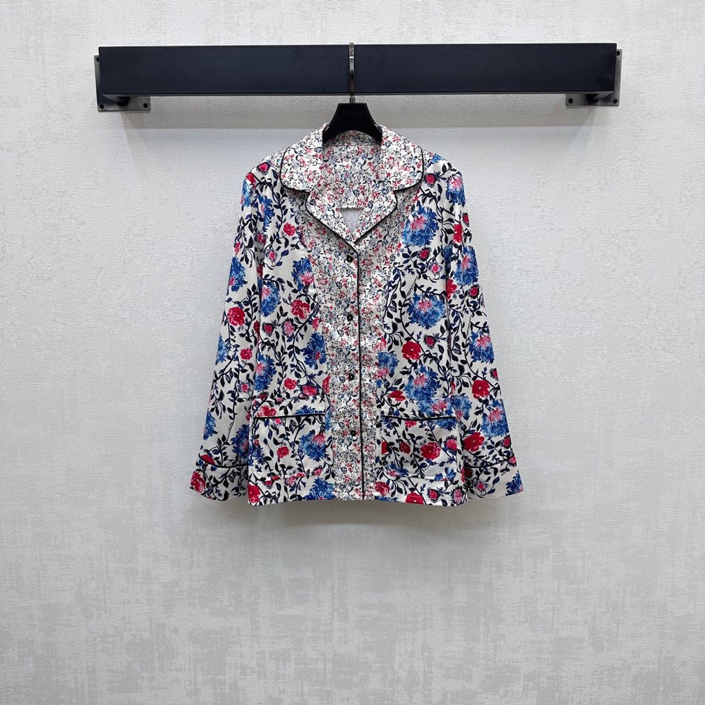 LOUIS VUITTON LV MULTICOLOR FLORAL PRINT SHIRT 263834