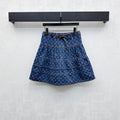 LOUIS VUITTON LV DENIM SKIRT WITH LOGO PRINT 274802